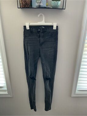 Fashion Nova Black Ripped High-Rise Skinny Jeans